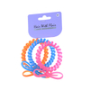 5 Pcs Spiral Hair Elastic TPU Telephone Line Hair Tie