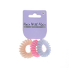 3 Pcs Spiral Hair Elastic TPU Telephone Line Hair Tie