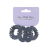 Black Spiral Hair Elastic TPU Telephone Line Hair Tie 