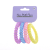 4 Pcs Spiral Hair Elastic TPU Telephone Line Hair Tie