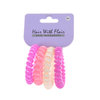 4 Pcs Spiral Hair Elastic TPU Telephone Line Hair Tie
