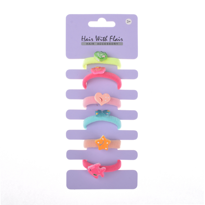 6 Pcs Hair Ponytail Holder Hair Elastic for Girl