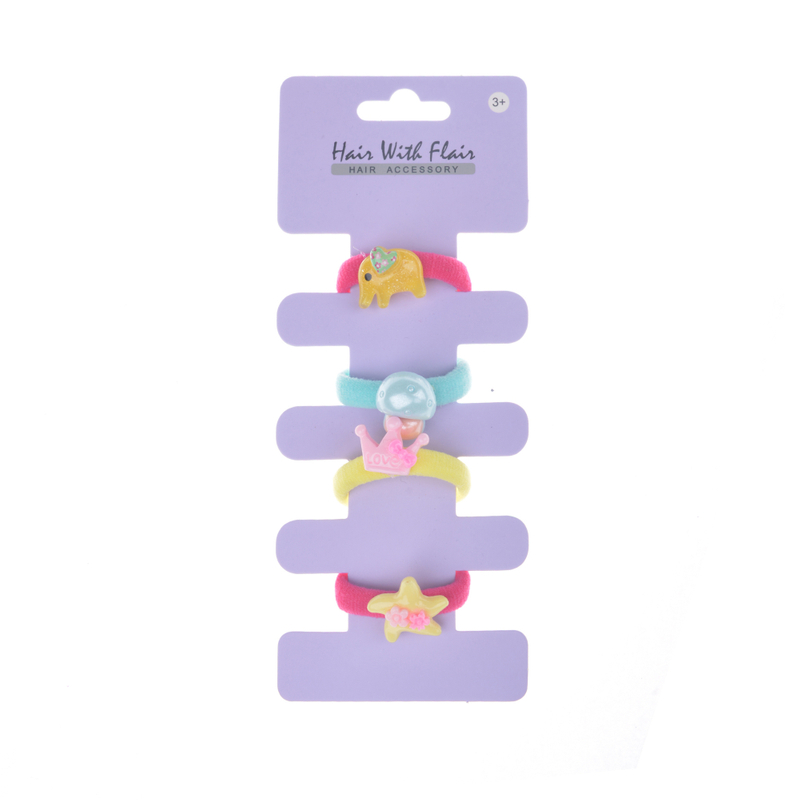 4 Pcs Hair Ponytail Holder Hair Elastic for Girl
