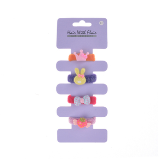 4 Pcs Hair Ponytail Holder Hair Elastic for Girl