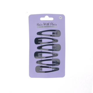 6 Pcs Black Hair Clips Metal Clips for Women
