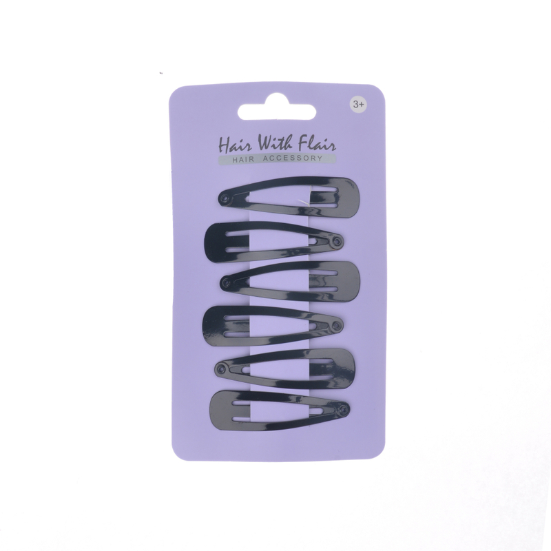 6 Pcs Black Hair Clips Metal Clips for Women